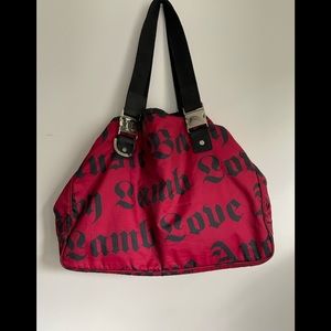 L.A.M.B. Lesportsac red tattoo tote Large excellent vintage cond. Gwen stefani